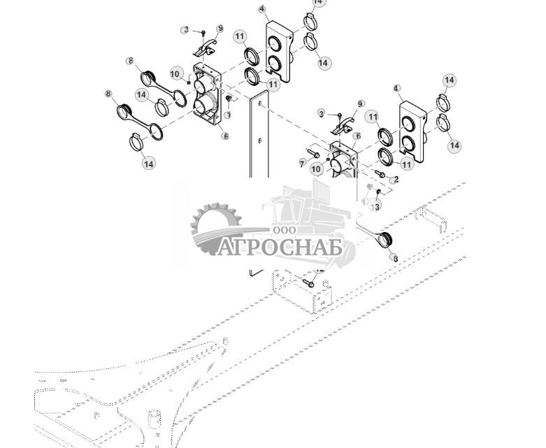 Air Tube Coupler Bracket  Rear Hose Connector, TBT (775101 - ) - ST904348 141.jpg